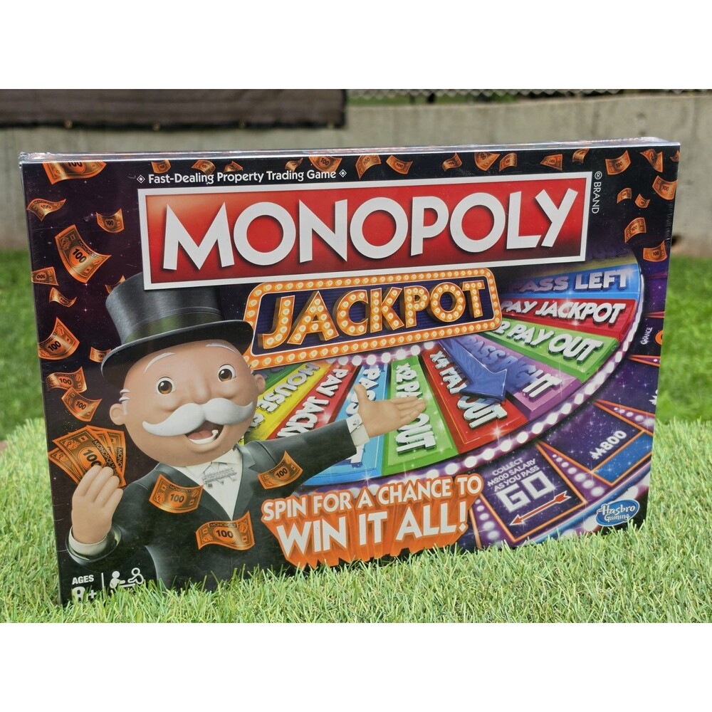 Hasbro Monopoly Jackpot Board Game New Factory Sealed Chance Spinner
